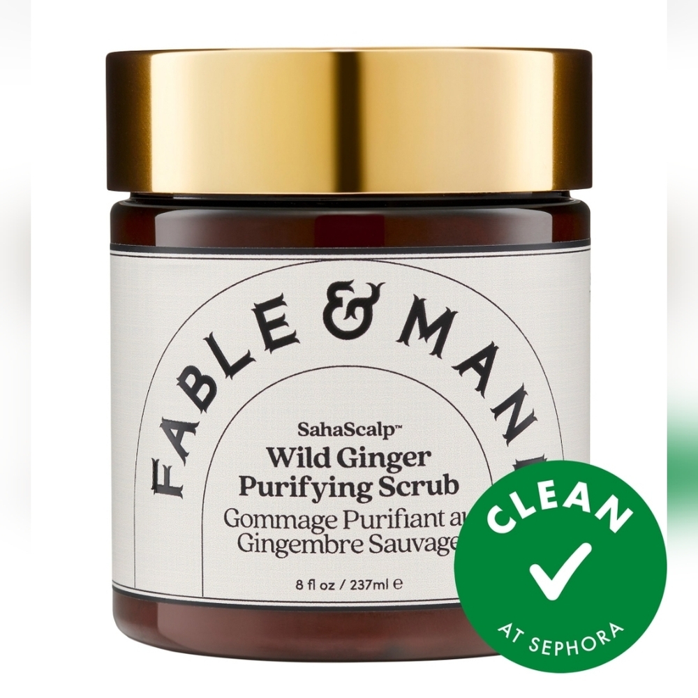 Fable & Mane SahaScalp Wild Ginger Purifying Scrub 8oz New NIB